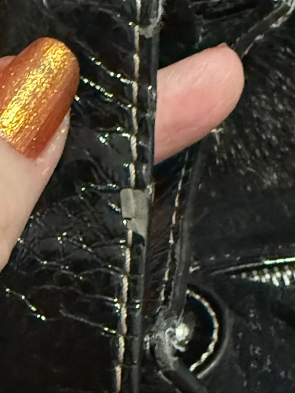 Kathy Van Zeeland grunge black studded purse bag shoulder